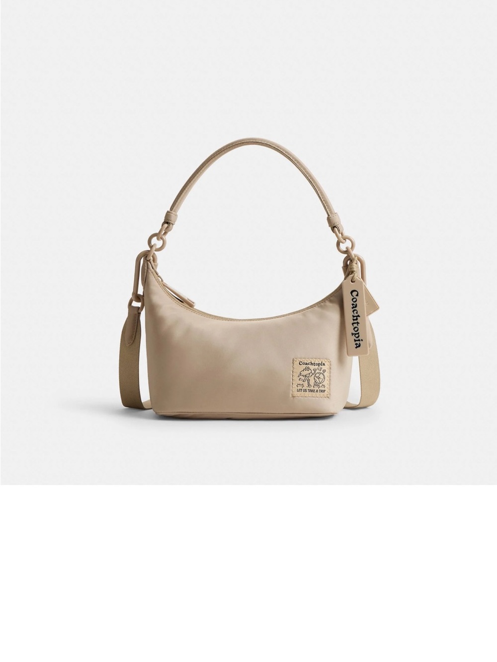 Coach Neutral Beige Hobo loop Shoulder Bag with Top Handle / crossbody